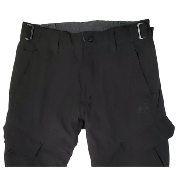 Gerry Snowboard Pants Snow Ski Black Fleece Lined Gaiters Cargo Stretch Mens M - Picture 7 of 15